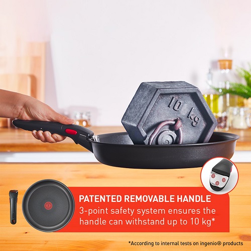 Tefal Ingenio XL Force Frypan Set With Handle, Size 22,26 cm, Black - L1589011 Tefal Ingenio XL Force Frypan Set With Handle, Size 22,26 cm, Black - L1589011